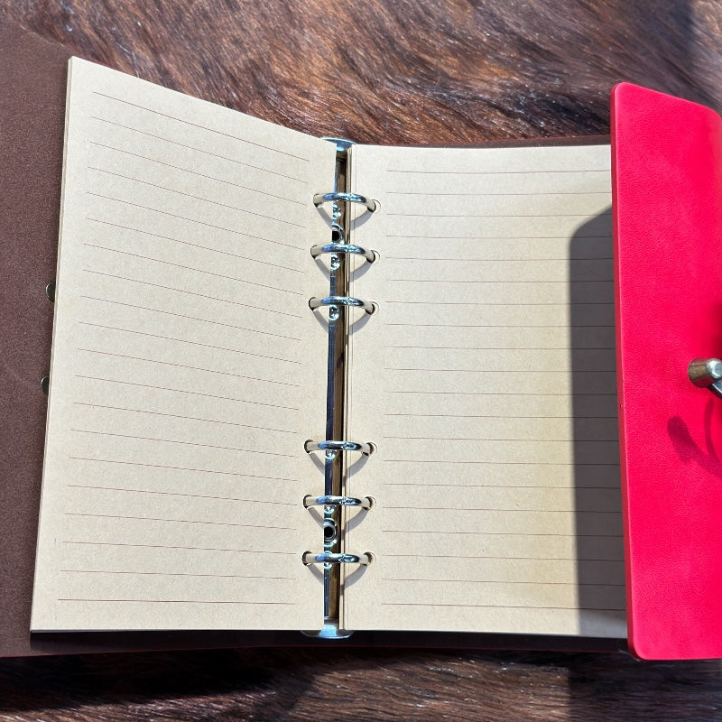 Enchanting Butterfly Love Heart Refillable Journal with Secure Hook Lock – Handcrafted Elegance for Every Thought