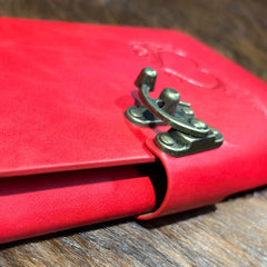 Enchanting Butterfly Love Heart Refillable Journal with Secure Hook Lock – Handcrafted Elegance for Every Thought