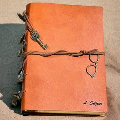 Customised Vegan Leather Bound Journal-An Unique Graduation, Birthday, Wedding and Christmas Gift for Yourself or Your Loved ones