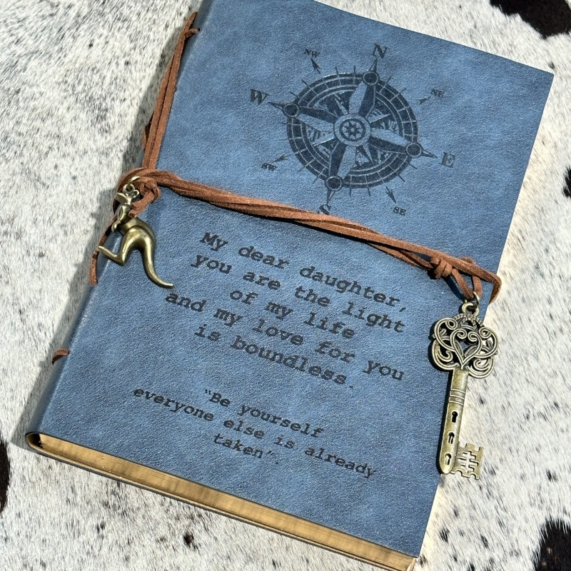 Wanderlust Compass –A Vegan Leather Bound Journal of Journeys and Dreams