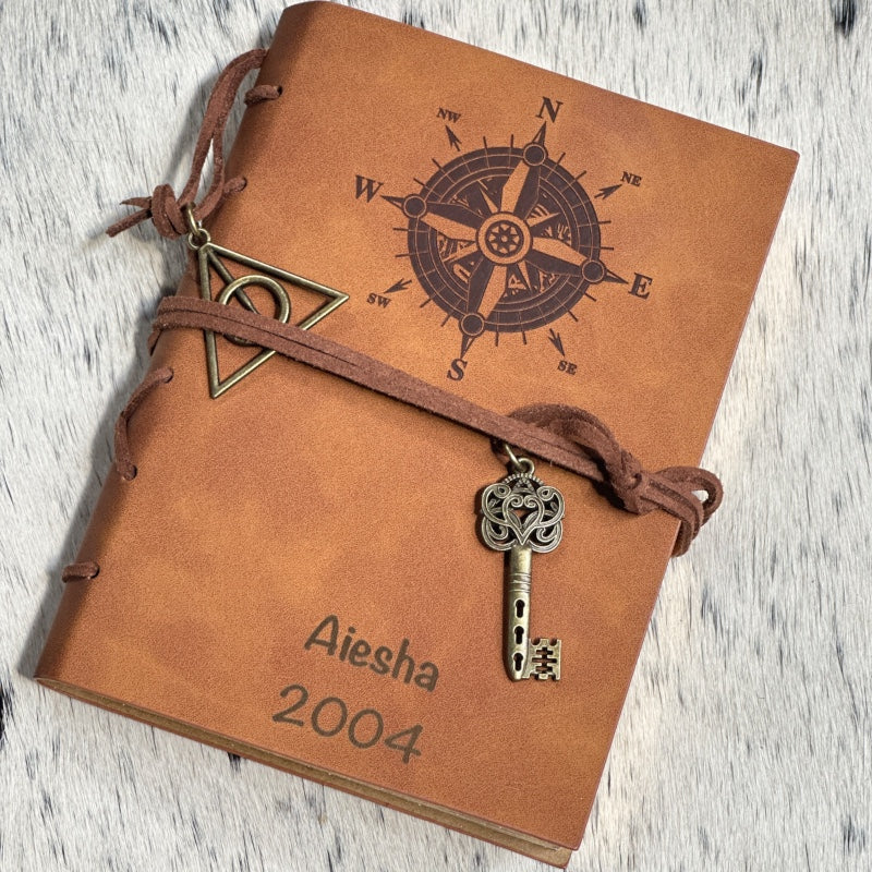 Small Refillable Wanderlust Compass Journal- Perfect Choice for Daily Use