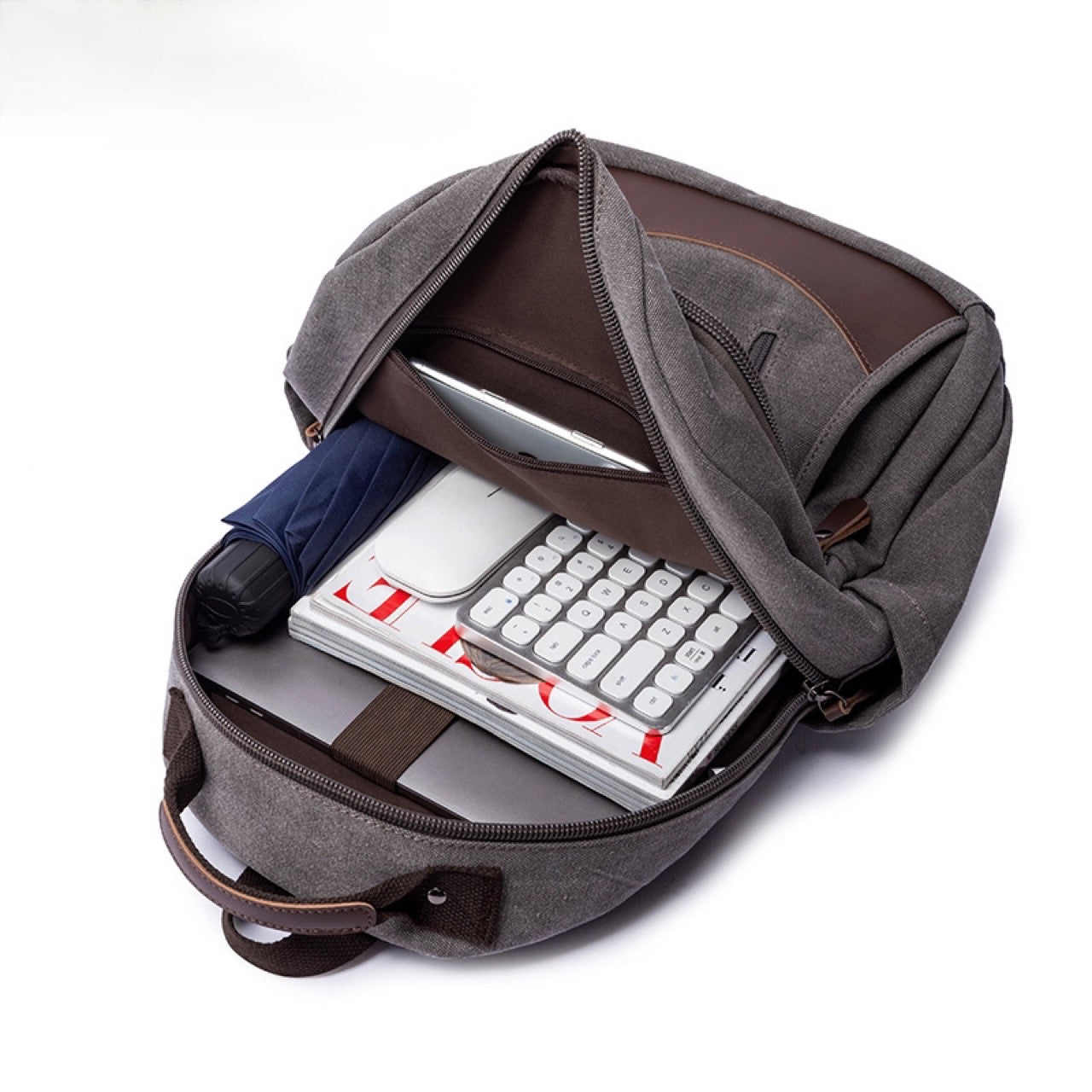 Canvas Backpack with Hands-Free Luggage Strap: Effortless Travel Companion