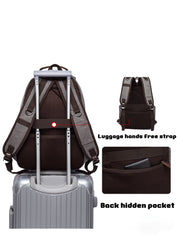 Canvas Backpack with Hands-Free Luggage Strap: Effortless Travel Companion