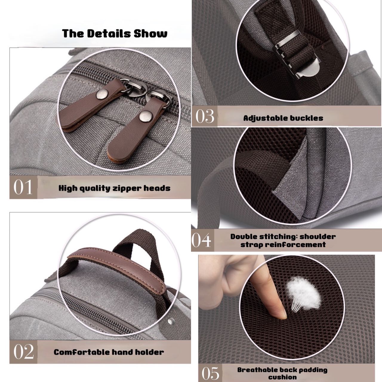 Canvas Backpack with Hands-Free Luggage Strap: Effortless Travel Companion