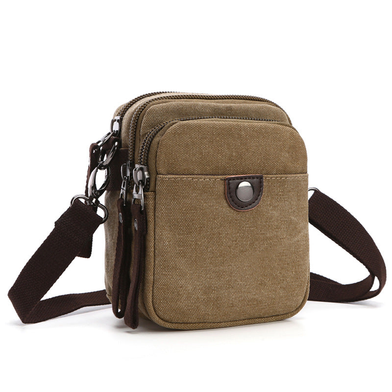 Sandwich Pouch Canvas Crossbody Bag with Belt Buckle: Style and Convenience in One