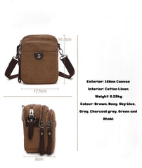 Sandwich Pouch Canvas Crossbody Bag with Belt Buckle: Style and Convenience in One