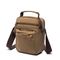 Travel-Size Crossbody Canvas Bag with Multiple Compartments: Organise On-the-Go