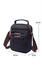 Travel-Size Crossbody Canvas Bag with Multiple Compartments: Organise On-the-Go