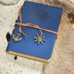 Vintage Wanderlust Compass Journal with Recycled Paper