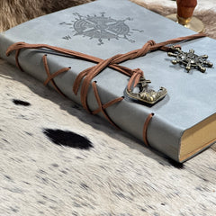 Vintage Wanderlust Compass Journal with Recycled Paper