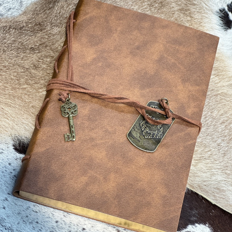 Customised Vegan Leather Bound Journal-An Unique Graduation, Birthday, Wedding and Christmas Gift for Yourself or Your Loved ones