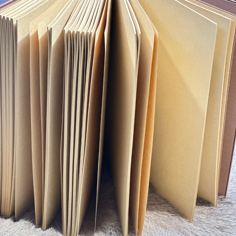 Sustainable Elegance: Handcrafted Tree of Life Vegan Leather Journal with Recycled Paper