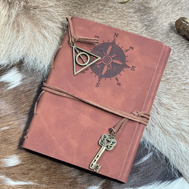 Small Refillable Wanderlust Compass Journal- Perfect Choice for Daily Use