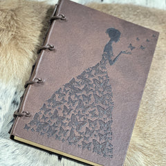 Enchanting Butterfly Girl Handmade Journal with Thick Recycled Pages - Unleash Your Creativity