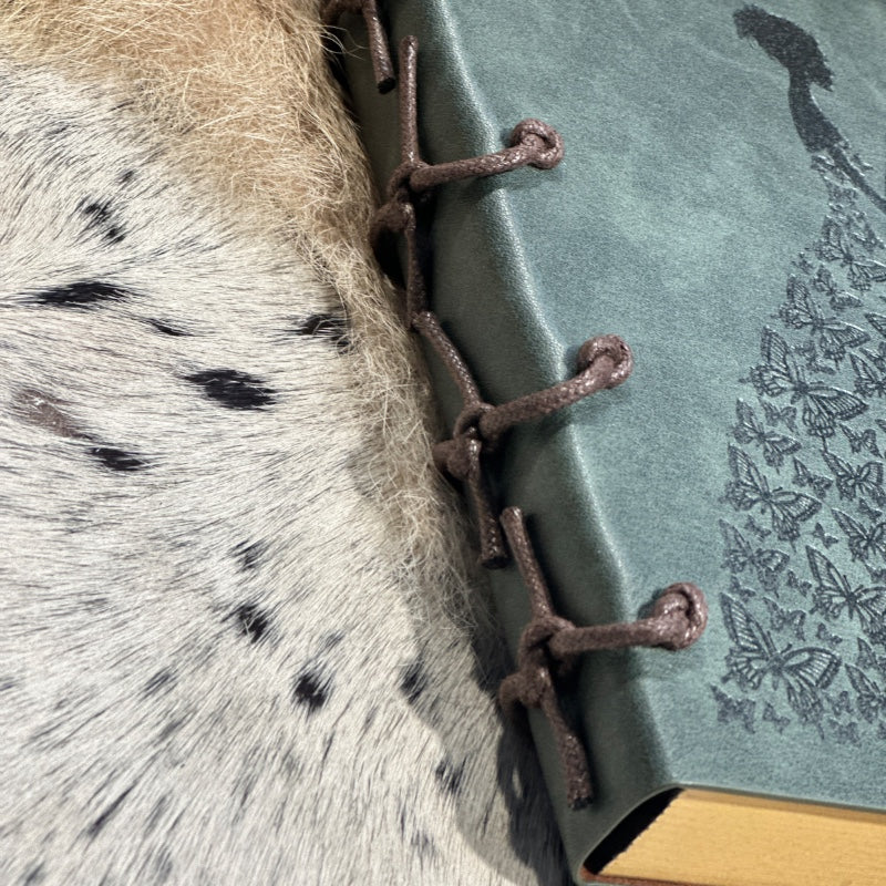 Enchanting Butterfly Girl Handmade Journal with Thick Recycled Pages - Unleash Your Creativity