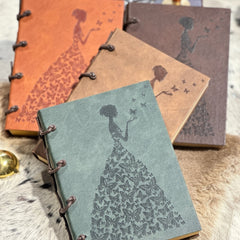 Enchanting Butterfly Girl Handmade Journal with Thick Recycled Pages - Unleash Your Creativity