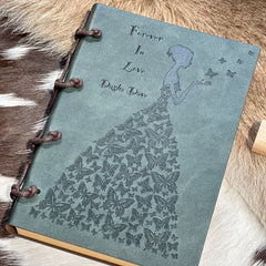 Enchanting Butterfly Girl Handmade Journal with Thick Recycled Pages - Unleash Your Creativity