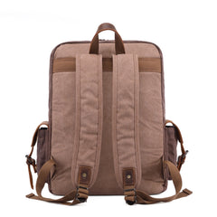 Vintage-Inspired Waxed Canvas & Leather Backpack: Timeless Style for Modern Adventures