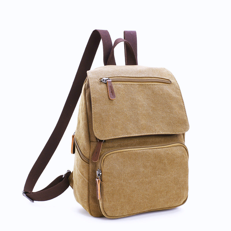 Colourful Compact Canvas Backpack: Stylish Convenience for On-the-Go