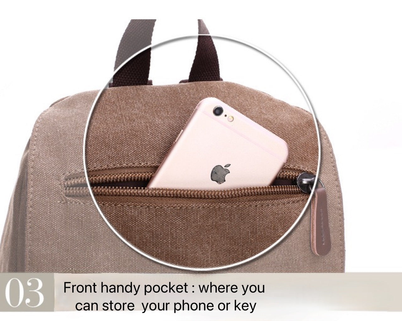 Colourful Compact Canvas Backpack: Stylish Convenience for On-the-Go