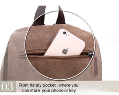 Colourful Compact Canvas Backpack: Stylish Convenience for On-the-Go