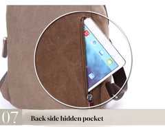 Colourful Compact Canvas Backpack: Stylish Convenience for On-the-Go