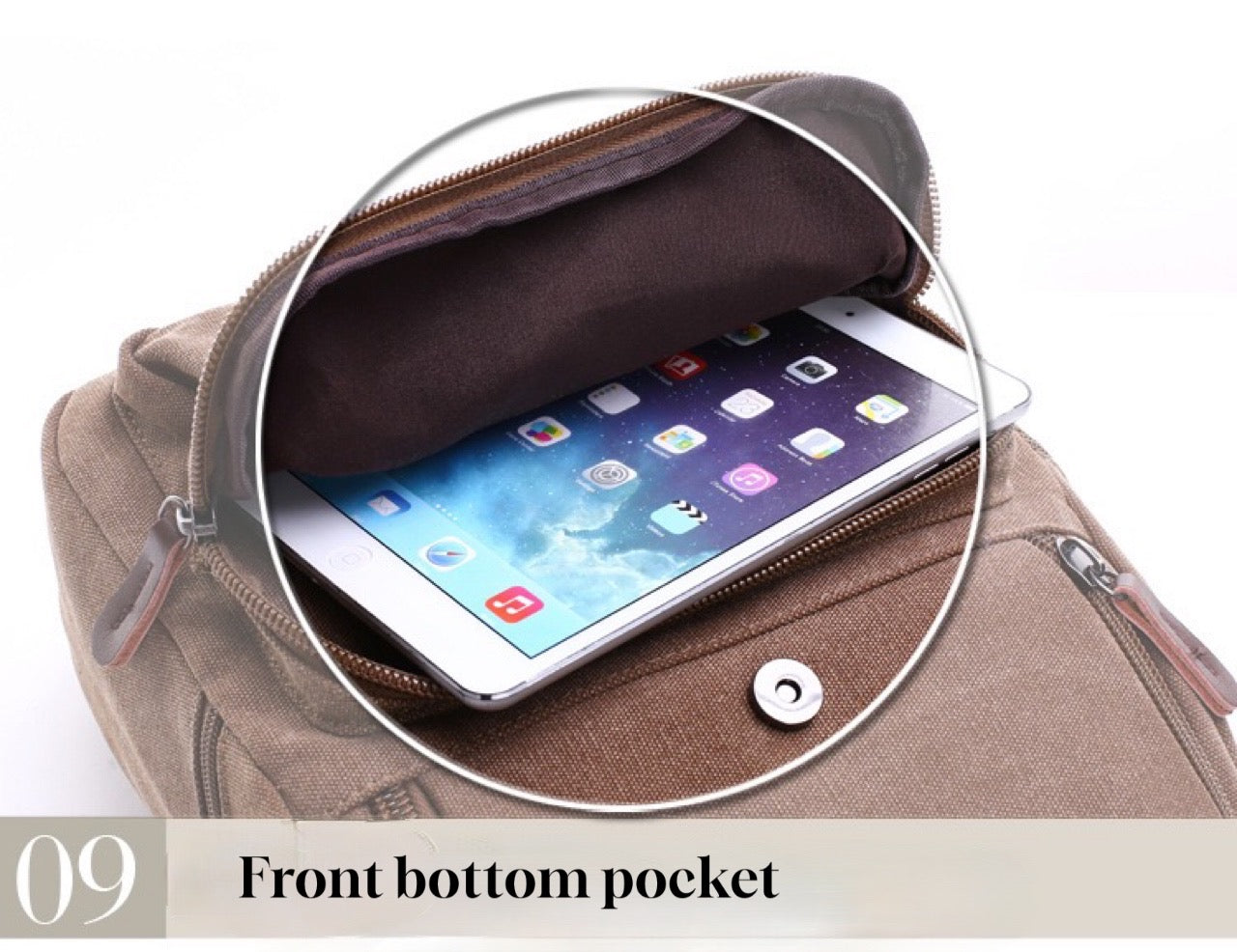 Colourful Compact Canvas Backpack: Stylish Convenience for On-the-Go