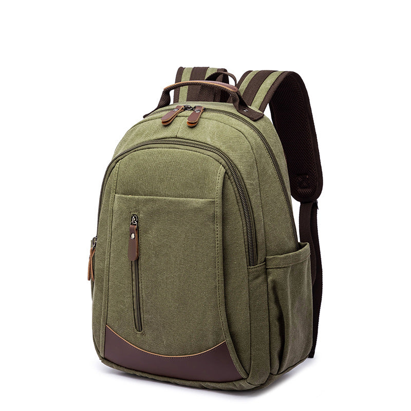 Canvas Backpack with Hands-Free Luggage Strap: Effortless Travel Companion
