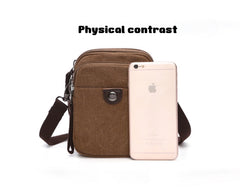 Sandwich Pouch Canvas Crossbody Bag with Belt Buckle: Style and Convenience in One