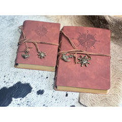 Vintage Wanderlust Compass Journal with Recycled Paper