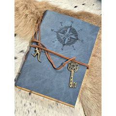 Wanderlust Compass –A Vegan Leather Bound Journal of Journeys and Dreams