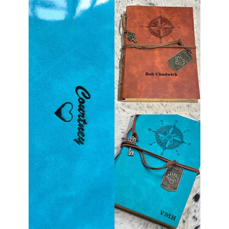 Wanderlust Compass –A Vegan Leather Bound Journal of Journeys and Dreams