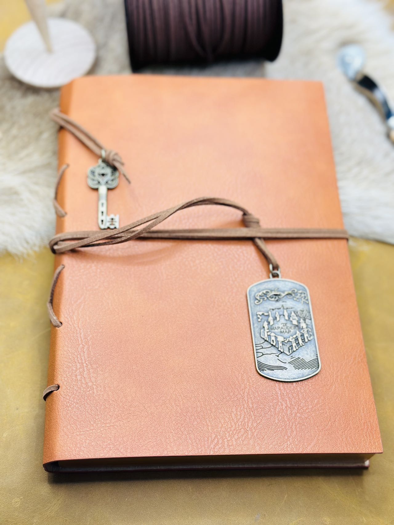 Personalised Vegan Leather Bound Journal-An Unique Graduation, Birthday, Wedding and Christmas Gift for Yourself or Your Loved ones