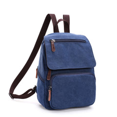 Colourful Compact Canvas Backpack: Stylish Convenience for On-the-Go