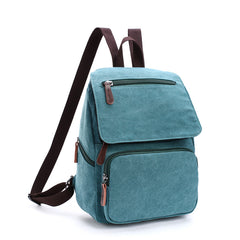 Colourful Compact Canvas Backpack: Stylish Convenience for On-the-Go